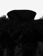 Load image into Gallery viewer, Black LGBTQ Flag Zip Up Turtleneck Sweater
