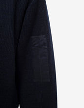 Load image into Gallery viewer, Navy Blue Logo Panelled Sweater -
