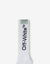 Load image into Gallery viewer, White Diagonals Mid Length Socks
